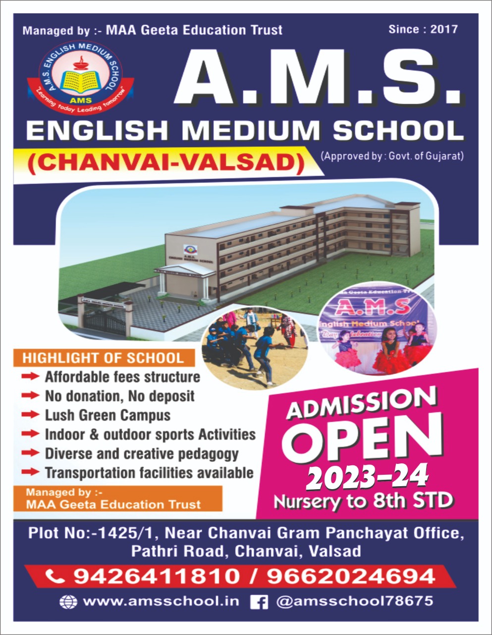 AMS English Medium High SCHOOL – HIGH SCHOOL IN CHANVAI VALSAD